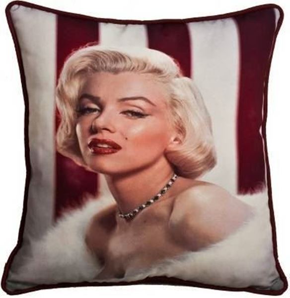 resm Yastıkminder Marilyn Monroe Bordo Holywood 3 Yastık