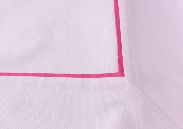 Koton Beyaz Pembe Fitilli Dikdörtgen Masa Örtü resmi