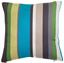 Resim Yastıkminder Koton Turkuaz Füme Yeşil Çizgili Dekoratif Yastık Kılıfı