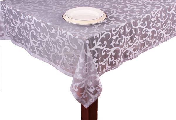 Polyester Mavi Dantel Kare Masa Örtü resmi