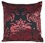 Resim Yastıkminder Tafta Damask Desenli Siyah Kırmızı Yastık KILIFI