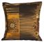 Resim Yastıkminder Tafta Kahve Altın Renk Kulaklı Dekoratif Yastık KILIFI