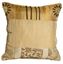 Resim Yastıkminder Tafta Kahve Bej Yelpaze Desen Dekoratif Yastık KILIFI