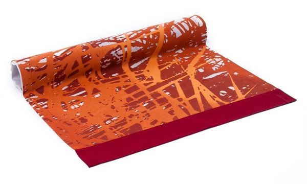 Koton Oranj Bordo Sazlık Desen Runner resmi