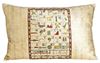 resm Yastıkminder Kadife Sarı Papirus Mısır Alfabesi Dijital Baskı Büyük Dekoratif Yastık