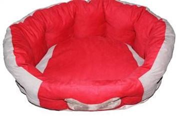 Resim Yastıkminder Kırmızı Beyaz Koltuk Model Köpek Yatağı