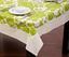 Resim Kum Keten Yeşil Büyük Çiçekli Kare Masa Örtüsü