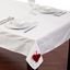 Resim Koton Beyaz Kalp Sarkaçlı Dikdörtgen Masa Örtüsü