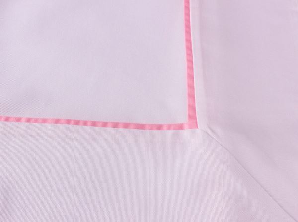 Koton Beyaz Açık Pembe Fitilli Kare Masa Örtü resmi
