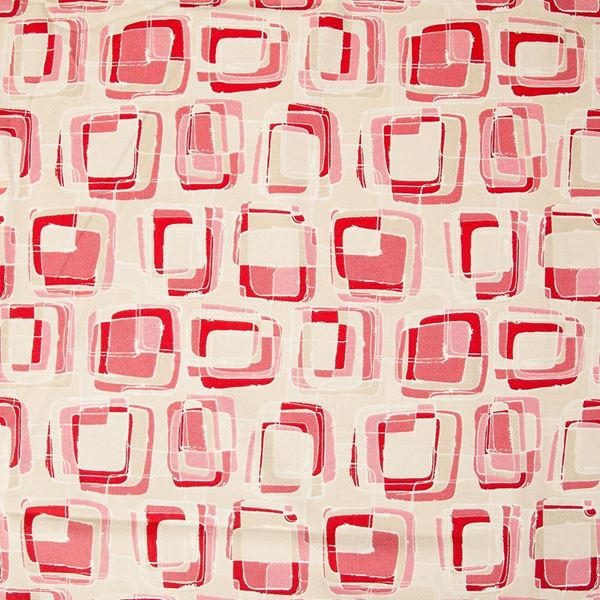 YASTIKMİNDER KOTON PEMBE GEOMETRIK DESEN KARE MASA ÖRTÜ resmi