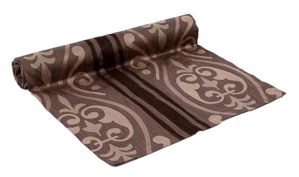 Tafta Kahve Bej Ferfoje Ottoman Osmanlı Kaftan Runner resmi