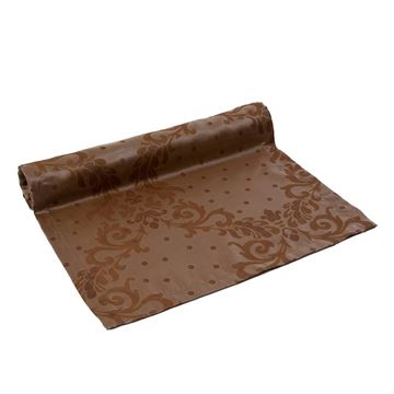 Resim Tafta Bej Karamel Damask Osmanlı Kaftan Ottoman Puantiye Runner