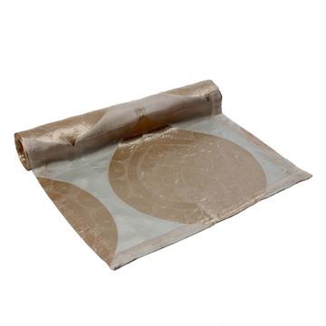 Resim Tafta Kemik Bej Ottoman Osmanlı Miğfer Kaftan Runner