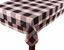 Resim Keten Kum Siyah Ekose Kare Masa Örtü