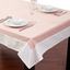 Resim Koton Pembe Beyaz Bantlı Kumaş Dikdörtgen Masa Örtü