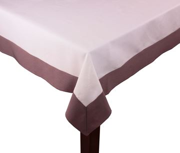 Resim Polyester Beyaz Vizon Şantuk dokuma dikdörtgen masa örtü