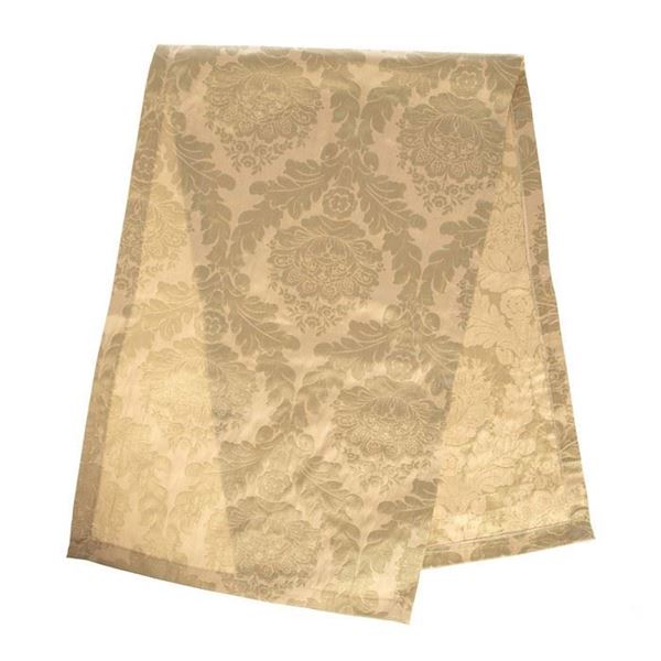 Tafta Krem Fıstık Ottoman Osmanlı Damask Kaftan Runner resmi