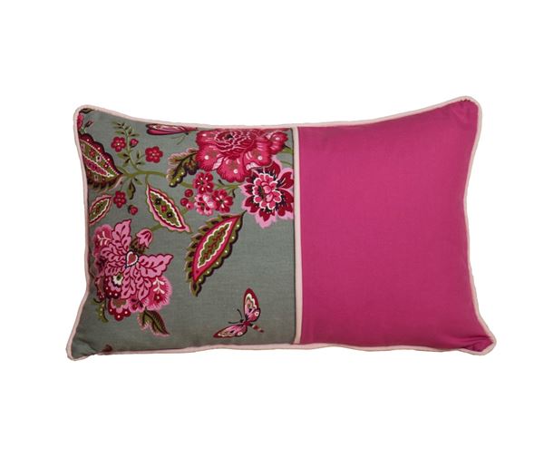 resm Yastıkminder Koton Pembe Gri Desenli Patchwork Yastık