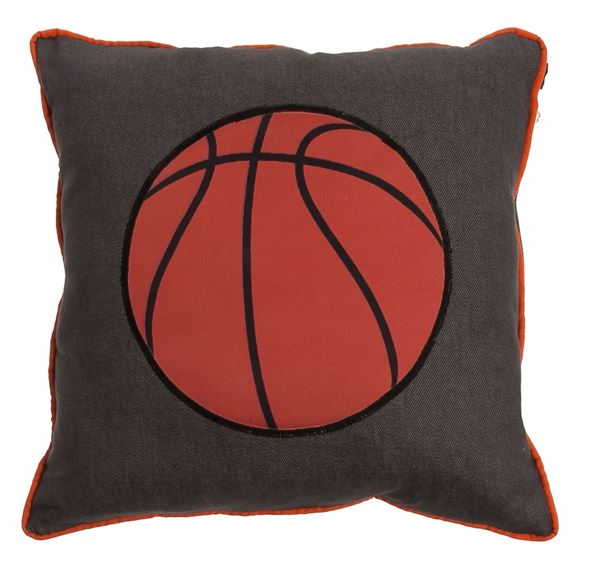 resm Yastıkminder Koton Basket Topu Aplikeli Dekoratif Yastık