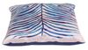 resm Kadife Koton Mavi Beyaz Yaprak Figürlü Baskılı Dekoratif Yastık Kılıfı