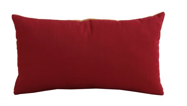 Koton Goblen Bordo Karamel Dekoratif Yastık Kılıfı resmi
