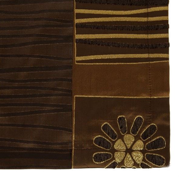 Tafta Kahve Bej Ottoman Osmanlı Broj Kaftan Runner resmi