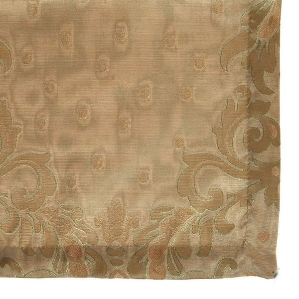 Tafta Haki Fıstık Damask Osmanlı Kaftan Ottoman Puantiye Runner resmi