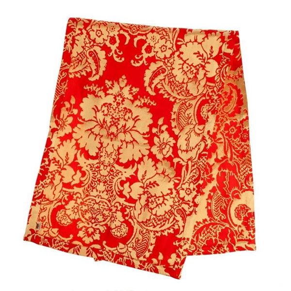 Tafta Kırmızı Sarı Osmanlı Kaftan Runner resmi