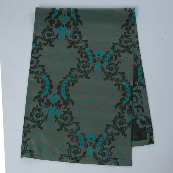 Tafta Mavi Damask Osmanlı Kaftan Ottoman Puantiye Runner resmi