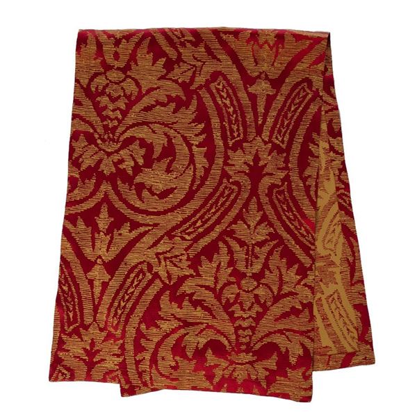 Tafta Kırmızı Sarı Ottoman Osmanlı Karanfil Kaftan Runner resmi