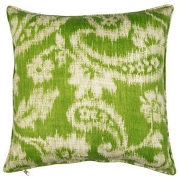 Resim Yastıkminder Koton Yeşil Ekru İkat Şal Desen  Yastık