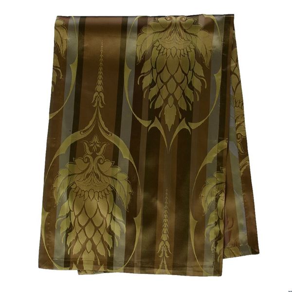 Tafta Fıstık Haki Ottoman Osmanlı Koza Kaftan Runner resmi