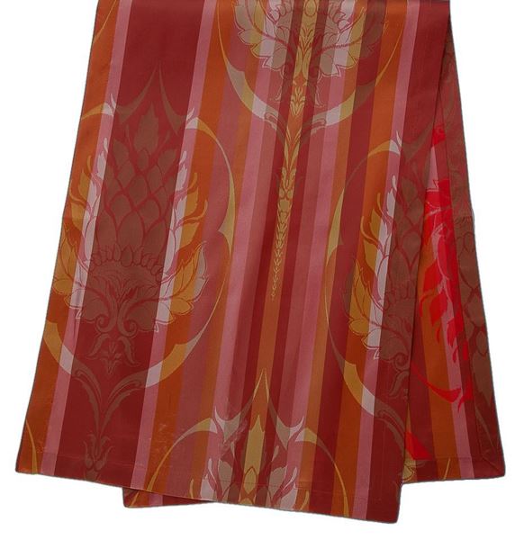 Tafta Gülkurusu Pembe Ottoman Osmanlı Koza Kaftan Runner resmi