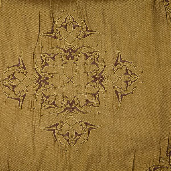 Tafta Fıstık Kahve Ottoman Osmanlı Mekik Kaftan Runner resmi