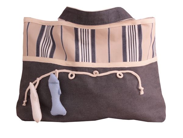 Koton Siyah Denim Kum Lacivert Çizili Balık Sarkaçlı Çata resmi