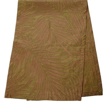 Resim Tafta Yeşil Haki Ottoman Osmanlı Palmiye Kaftan Runner