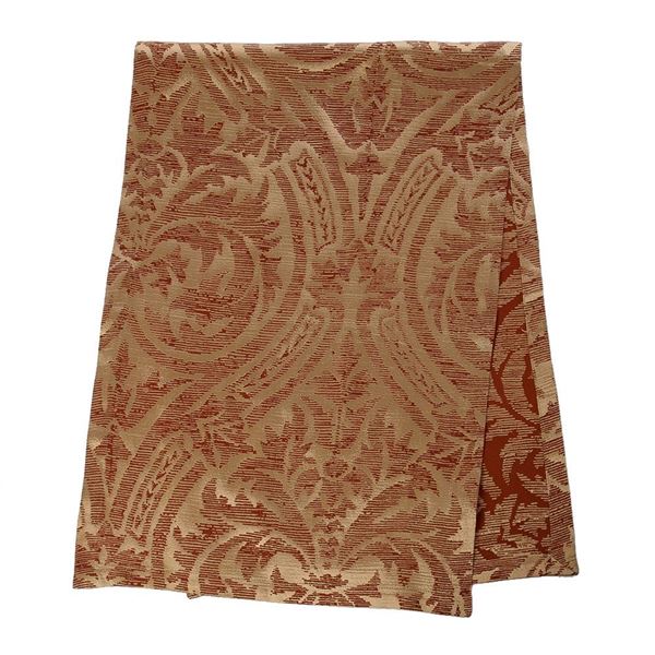 Tafta Sarı Bordo Karanfil Kaftan Runner resmi