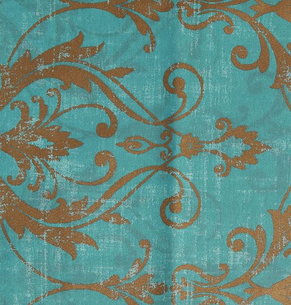 Koton Turkuaz Dore Damask Desen Runner resmi
