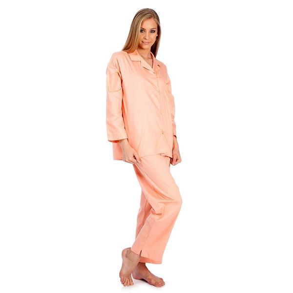 Saten Koton Somon Renk Pijama resmi