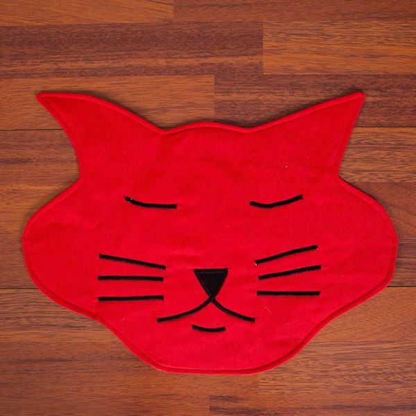 Koton Kedi Formunda Kırmızı Piko Nakışlı Amerkan Servis resmi