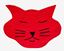 Resim Koton Kedi Formunda Kırmızı Piko Nakışlı Amerkan Servis