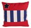Resim Koton Lacivert Beyaz Kırmızı Çizgili Yıldız Armalı Dekoratif Yastık Kılıfı