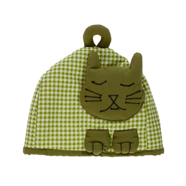 resm Koton Yeşil Piyedeul kedi Formunda çaydanlık kılıfı