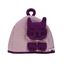 Resim YASTIKMİNDER KOTON MOR PİYEDEPUL KEDİ FİGÜRLÜ ÇAYDANLIK ISI KORUMA KILIFI