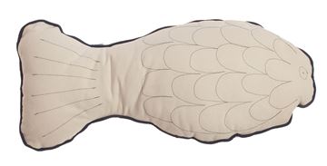 Resim Yastıkminder Koton Beyaz Kuyruk Pul Nakışlı Balık Yastık