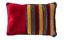 Resim Tafta Kadife Bordo Füme Çizgili Dekoratif Yastık Kılıfı
