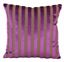 Resim Kadife Mor Haki Çizgili Dekoratif Yastık Kılıfı