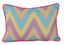 Resim YASTIKMİNDER Koton İkat Turkuaz Pembe Dekoratif Yastık Kılıfı