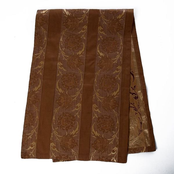 Tafta Kahve Bej Ottoman Osmanlı Karanfil Kaftan Runner resmi
