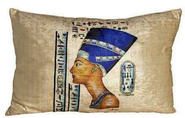 Resim Yastıkminder Kadife Kleopatra Dijital Baskı Büyük Dekoratif Yastık Kılıfı